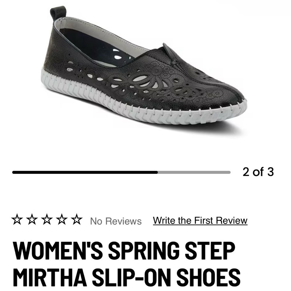 Martha’s Spring Step Slip on shoe, Size 9